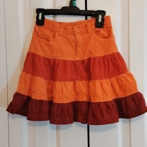 The Children's Place corduroy skirt girls size 6 red/orange/red orange